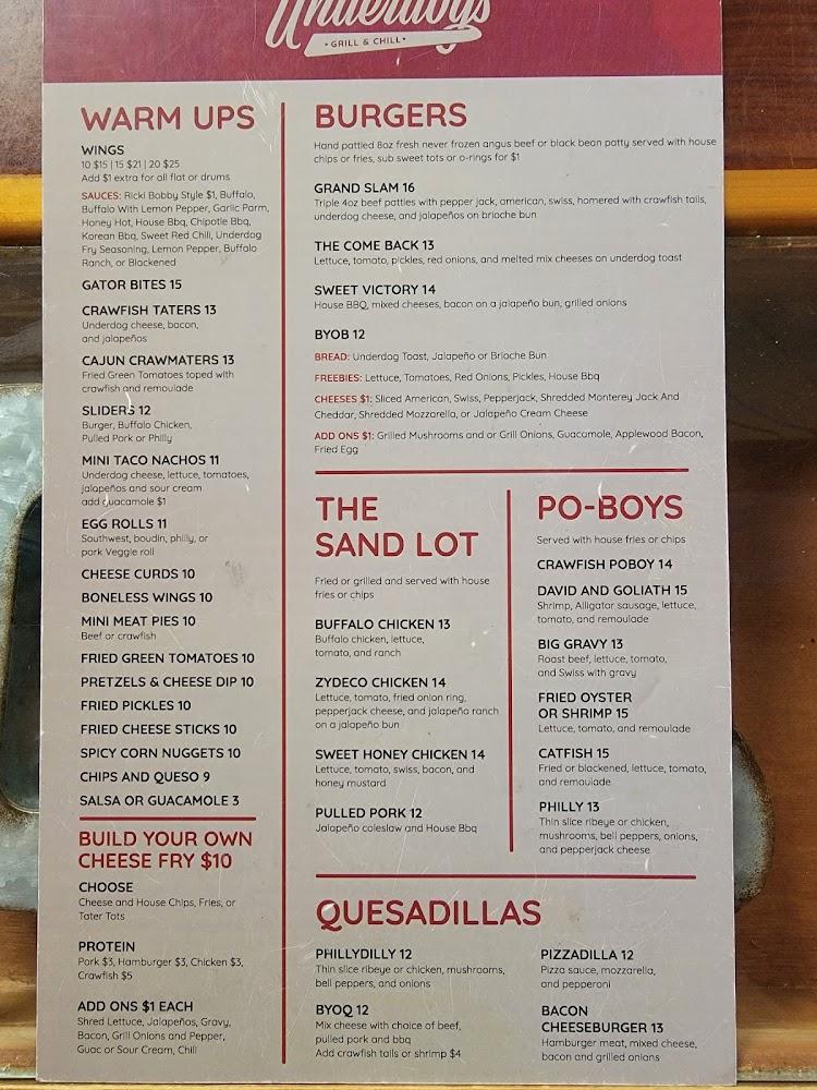 Underdogs Grill & Chill Menu image 4